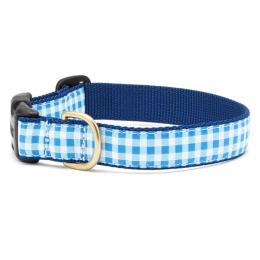 Blue Gingham Collar or Leash (Color: Blue Gingham)