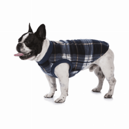 Blue/Red Tartan Fleece Dog Pyjamas (size: 40)