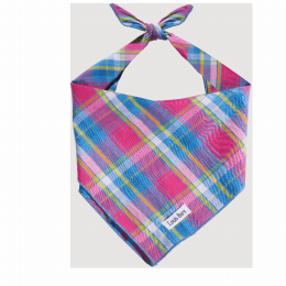 Colorful Plaid Bandana (size: large)