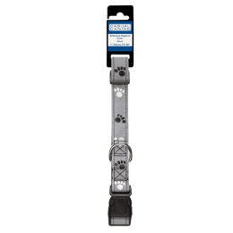 CC Reflect Pawprint Collar (size: 18-26in)