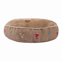 Halo Round Martinis Dog Bed (size: S)