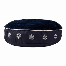 Halo Snowflake Round Dog Bed (size: M)