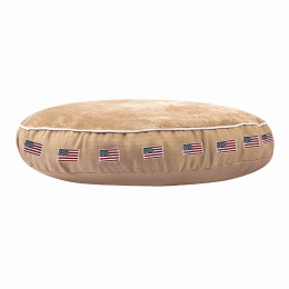 Halo American Flag Round Dog Bed (size: M)