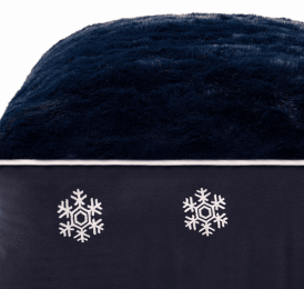 Halo Snowflakes Rectangular Dog Bed (size: M)