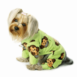 Silly Monkey Fleece Turtleneck Pajamas (size: large)