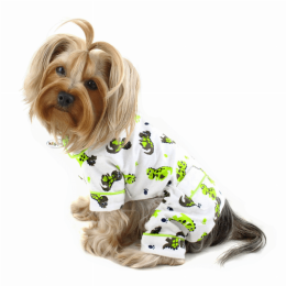Playful Dinosaur Flannel Pajamas (size: medium)