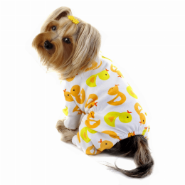 Knit Cotton Pajamas with Yellow Ducky (size: XL)