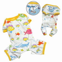 Knit Cotton Pajamas with Ocean Pals (size: XL)