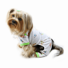 Knit Cotton Pajamas with Party Animals (size: XL)