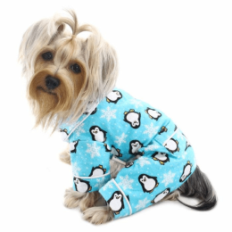 Penguins & Snowflake Flannel PJ with 2 Pockets (size: medium)