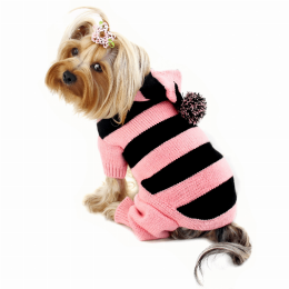 Stripy Bodysuit with Long Hoodie and Pompom (pack_case_count: 1)