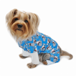 Ultra Soft Plush Minky Silly Sharks Pajamas (size: XS)