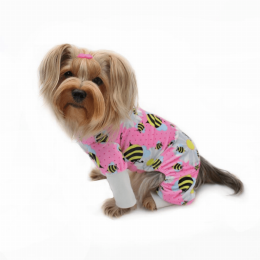 Ultra Soft Plush Minky Bumblebee & Flower Pajamas (size: XS)