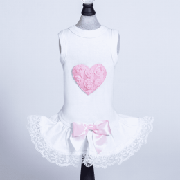 Laced Puff Heart Dress (size: large)