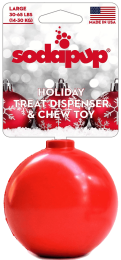 SP Christmas Ornament Durable Rubber Chew Toy & Treat Dispenser (size: medium)