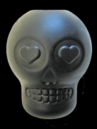 MKB Sugar Skull Durable Rubber Chew Toy & Treat Dispenser (size: large)