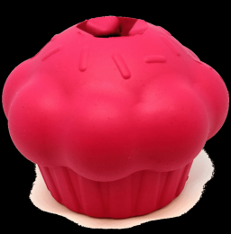 Cupcake Durable Rubber Chew Toy & Treat Dispenser (size: medium)