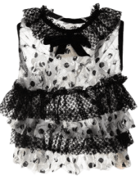Polka Dot Dress For Girl Dogs (size: S)