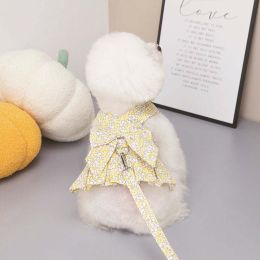 Dog Floral Dress (Color: Yellow Dress)