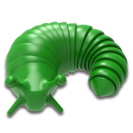 caterpillar funny cat toy decompression (Color: Green)