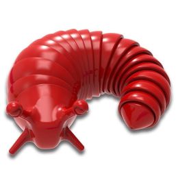 caterpillar funny cat toy decompression (Color: Red)