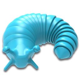 caterpillar funny cat toy decompression (Color: Blue)