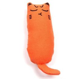 pet cat toy catnip chewing wear-resistant (Color: Orange)