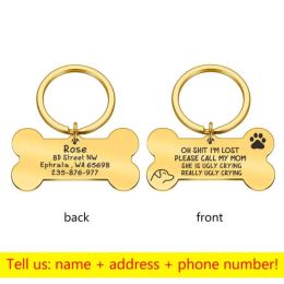 Personalized Collar Pet ID Tag (Color: 14)