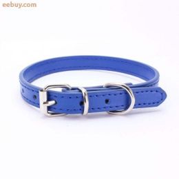 alloy buckle pet dog collar (Color: dark blue)