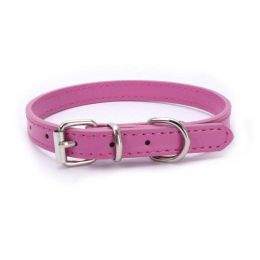 alloy buckle pet dog collar (Color: Rose Red)