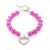 Pet Pearl Heart Pendant Collar