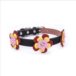 high-end pet dog collar (Color: Black)