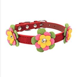 high-end pet dog collar (Color: Red)