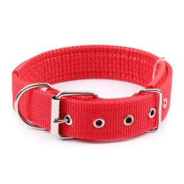 Simple Solid Color Dog Collar (Color: Red)