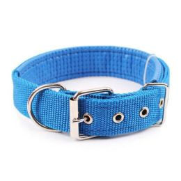 Simple Solid Color Dog Collar (Color: Blue)