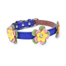 high-end pet dog collar (Color: deep blue)