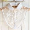 pearl diamond white shirt fake collar