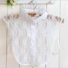 pearl diamond white shirt fake collar