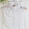 pearl diamond white shirt fake collar