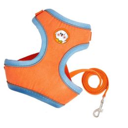 pet cat vest leash (Color: Orange)