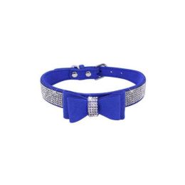 Leather Bow Dog Collar (Color: color8)