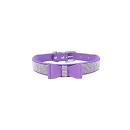 Leather Bow Dog Collar (Color: color10)