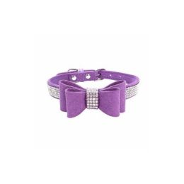 Leather Bow Dog Collar (Color: color11)