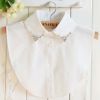 pearl diamond white shirt fake collar