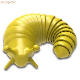 Plastic Funny Cat Training Caterpillar Pet Toys (Color: Yellow)