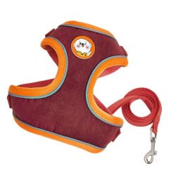 pet cat vest leash (Color: Red)