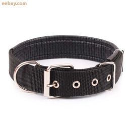 Simple Solid Color Dog Collar (Color: Black)