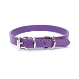 alloy buckle pet dog collar (Color: Purple)