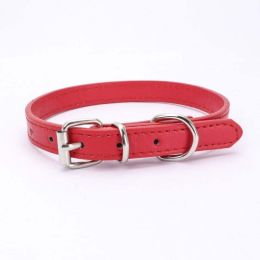 alloy buckle pet dog collar (Color: Red)