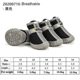 Wholesale 4pcs/set reflective waterproof dog shoes (Color: C)